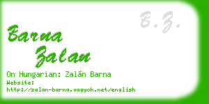 barna zalan business card